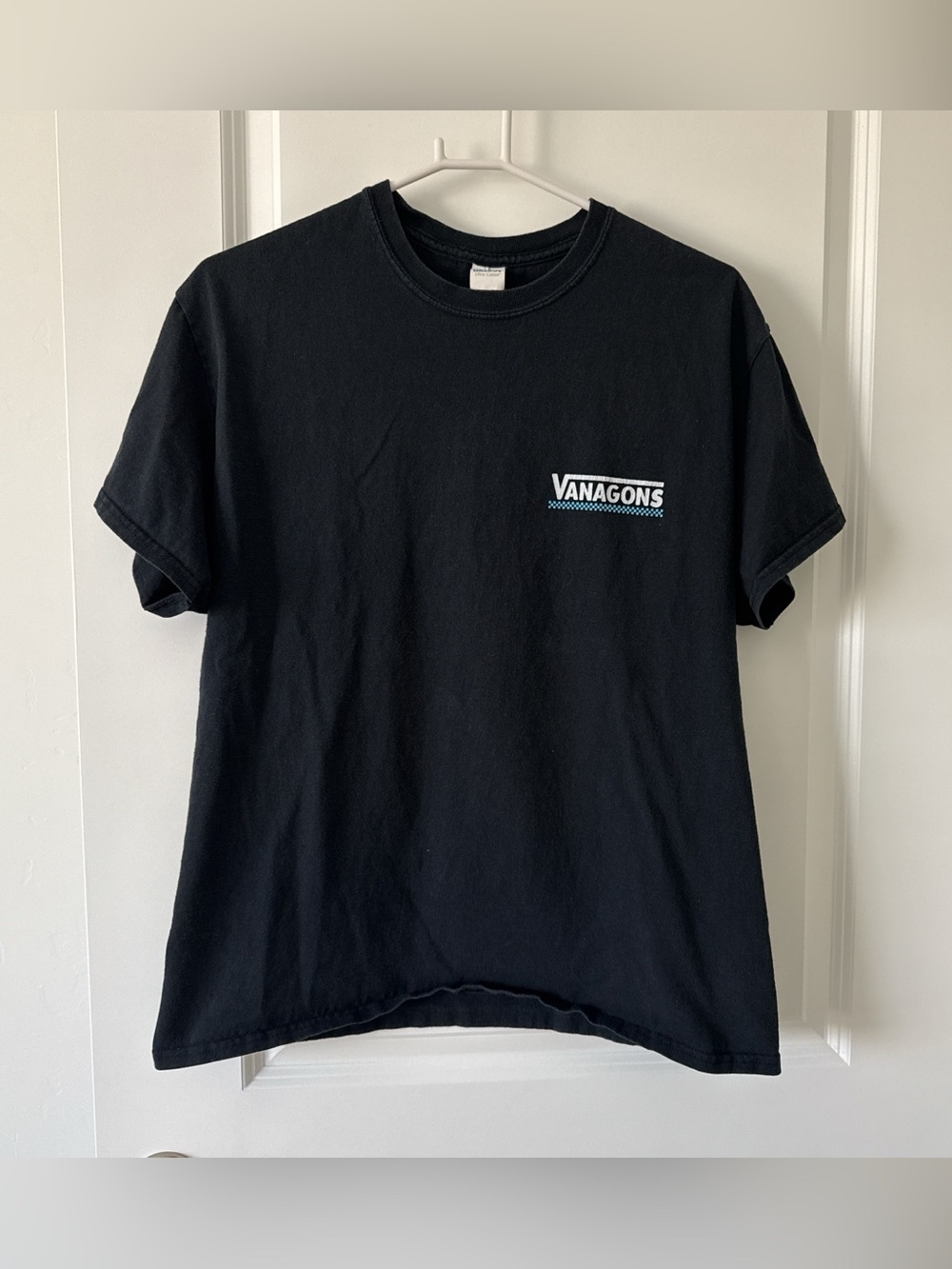 Vans Black Graphic Tee with Checker Detail